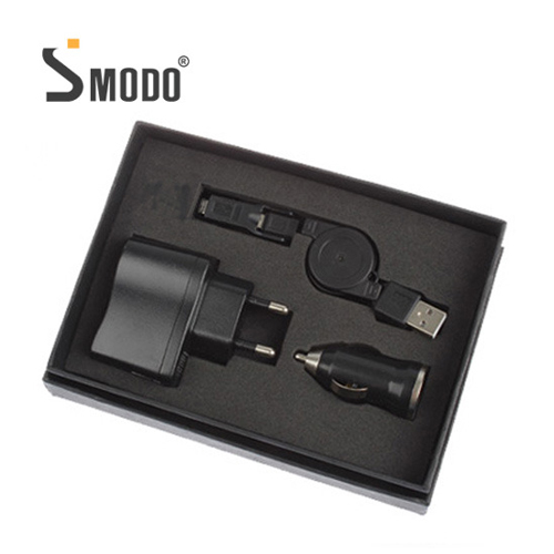 [S-MODO] 220 USB 3단충전릴잭 차량용시거잭+가정용어댑터 세트 (데이터전송가능)