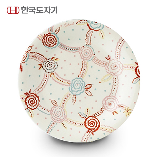 [한국도자기] 까사렐 디저트블룸 12 접시 (베이지) 
